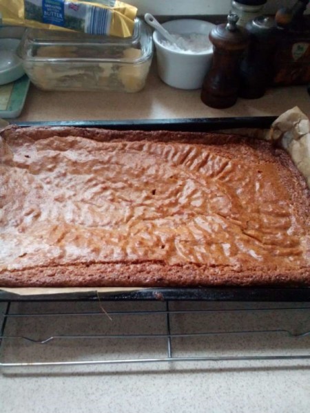 brownies baked in pan
