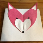 Heart Shaped Fox Card - add eyes and a nose