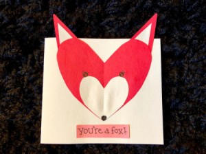 Heart Shaped Fox Card - finished card front