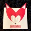 Heart Shaped Fox Card - finished card front
