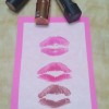 Kissmark Decorative Banner - apply the lipstick colors in turn and make three kiss marks on the lighter paper