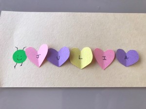 Heart Shaped Caterpillar Name Puzzle