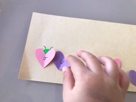 Heart Shaped Caterpillar Name Puzzle