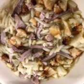 Pork Cauliflower Orzo Soup in bowl