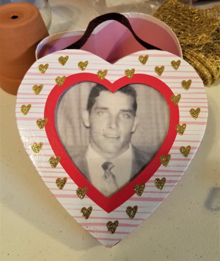 Decorated Heart Box Crafts - print of photo taped inside