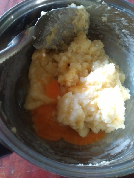 eggs added to batter