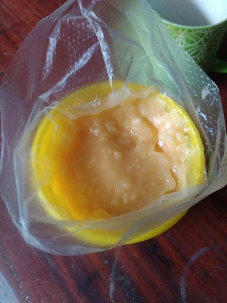 batter in pastry bag