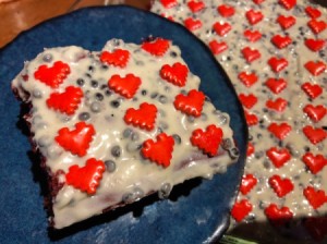 Sweetheart Crunch Cake on plate