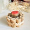 Recycled Cork Thread Dispenser and a Candle Holder - finished candle holder