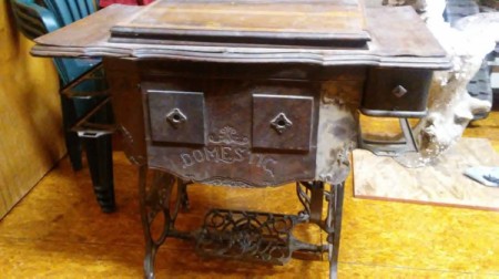 Age of a Domestic Treadle Sewing Machine - old treadle machine