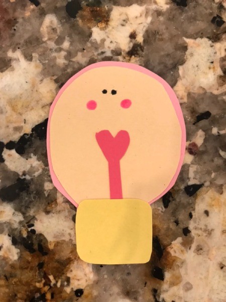 "I love you a WATT!" Greeting Card - with pink marker add cheeks