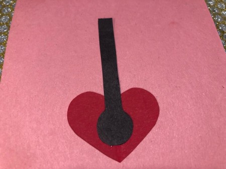 Guitar Heartstrings Card - glue neck in place
