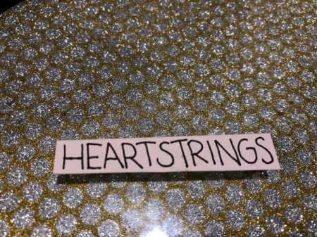 Guitar Heartstrings Card - write message on white paper and cut out and glue to the top and bottom of the card