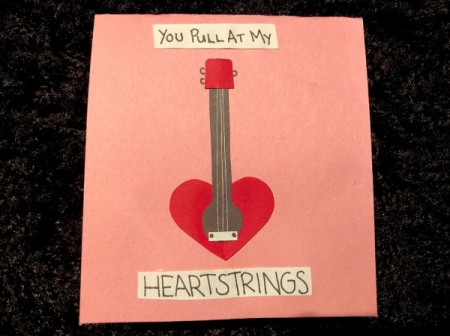 Guitar Heartstrings Card - finished card