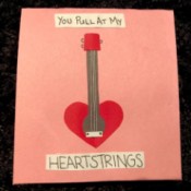 Guitar Heartstrings Card - finished card