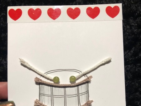 Drum Beat Card - add optional stickers to the top and bottom of the card