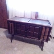 A Magnavox console stereo system.