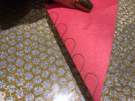 Pizza My Heart Card - fold red paper in half and cut out a small red hearts, open out