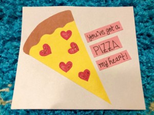 Pizza My Heart Card - front of the finished card