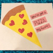 Pizza My Heart Card - front of the finished card
