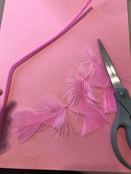Flamingo Heart Card or Kids' Craft - supplies