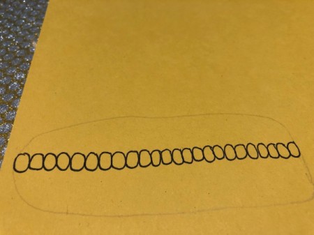 "I Like You Elote" Multi-occasion Greeting Card - use black ink to begin drawing kernels - start in middle