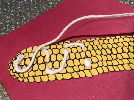 "I Like You Elote" Multi-occasion Greeting Card - create sauce with wavy lines of glue and cord