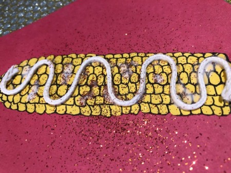 "I Like You Elote" Multi-occasion Greeting Card - dab on spots of glue and add glitter, tap off excess