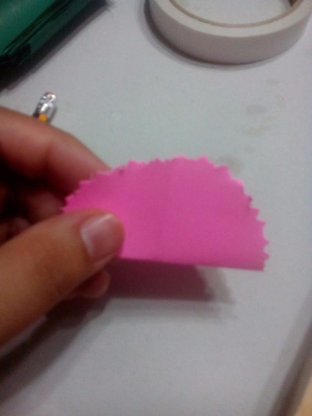 Paper Carnation Wreath - fold in half