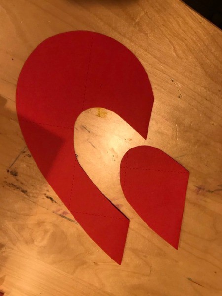 "I Love You" Toddler Artwork - cut a smaller heart out of one of them