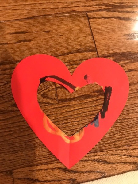 "I Love You" Toddler Artwork - open heart removed