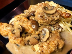 Chicken Marsala in pan