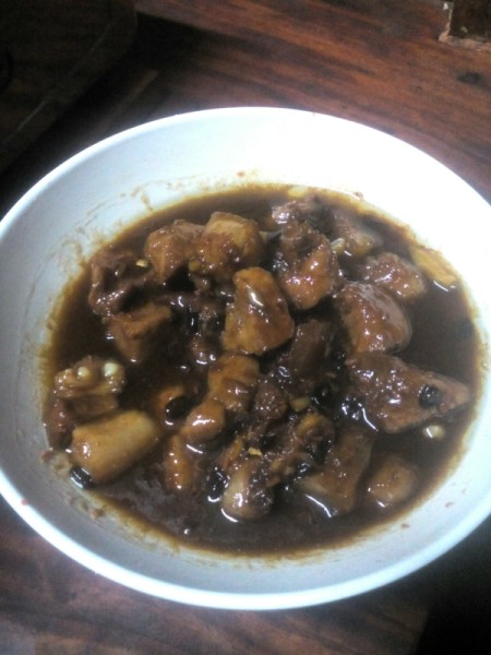 Pork Binaguongan in bowl