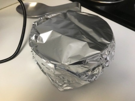 foil over pan