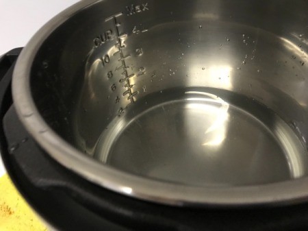 water in Instant Pot