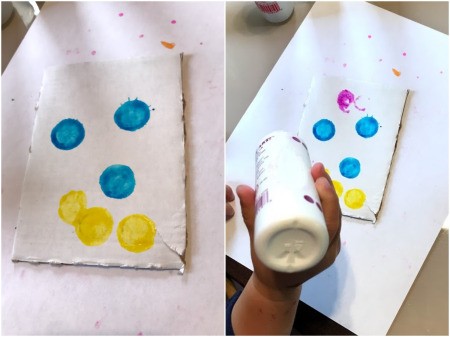 Making a Hanging Air Plant Frame - adding yellow and then pink