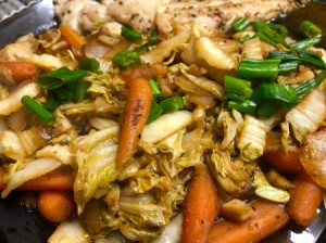 finished Napa Cabbage Stir Fry