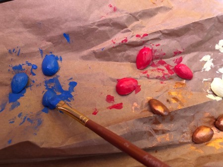 Pistachio Shell Birds Painting - paint your shells in whatever colors you desire, allow to dry