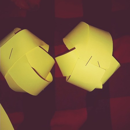 Paper Easter Bunny  - 2 balls formed