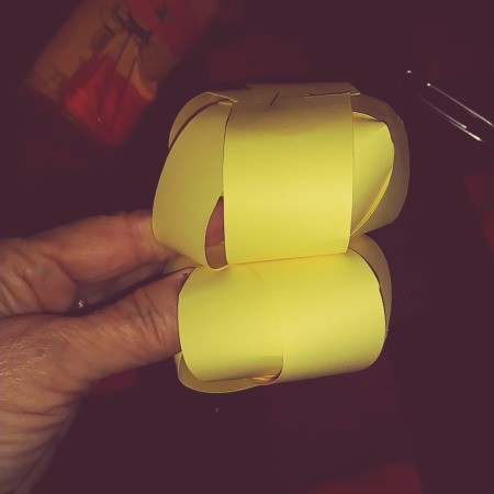 Paper Easter Bunny - clip or tape the two balls together