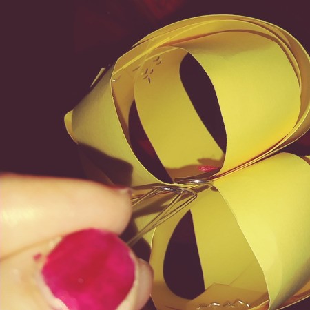 Paper Easter Bunny  - attaching with paper clips