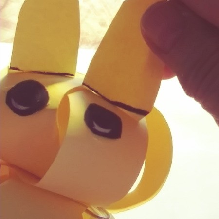 Paper Easter Bunny  - glue ears onto head