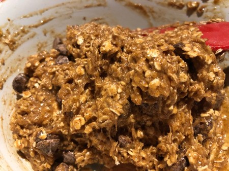 adding chocolate chips