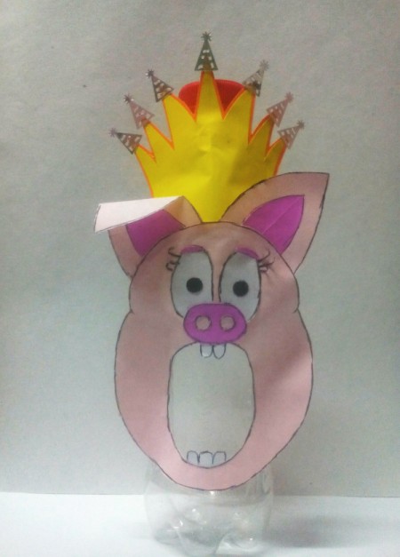 Recycled Animal Face Pencil Case - pig faced pencil case