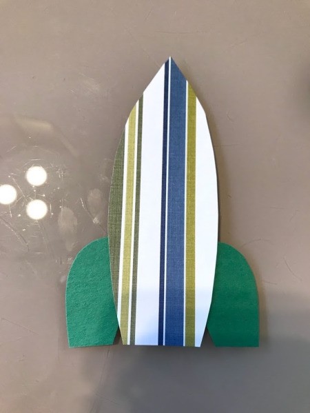 Straw Space Rocket - front view