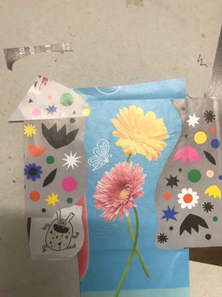 Recycled Paper Bag Doodle or Sticker Book - glue down the images