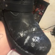 Removing Polyurethane Spill from Shoes - light stains on boots
