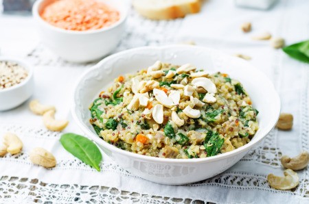 Lentil and Bean Quinoa Salad