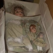 Identifying a Porcelain Doll - doll with a baby doll in the original box