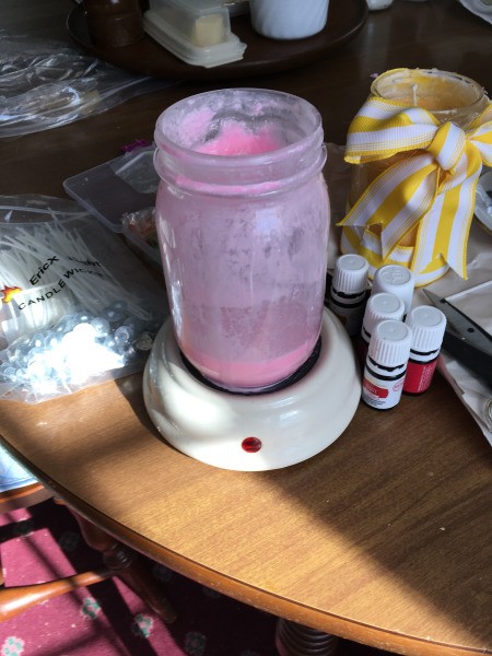Teacup Candles - wax filled jar on a candle warmer
